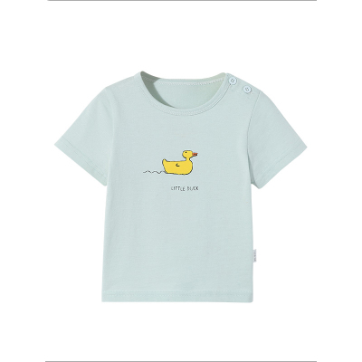 南极人(NanJiren)男童T恤短袖薄款卡通小黄鸭可爱童装