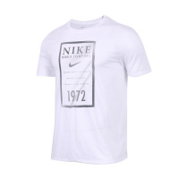 NIKE耐克男装纯色运动休闲舒适圆领半短袖T恤913524-100