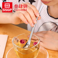 揭阳ssgp创意304不锈钢饮料吸管勺咖啡茶叶过滤勺搅拌勺环保餐具