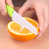 厨房不锈钢水果刀糖果色塑料瓜果刀日式削皮刀