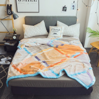 南极人(NanJiren)家纺 加厚保暖拉舍尔毛毯绒毯子 床上用品印花秋冬盖毯柔软厚实午睡毯