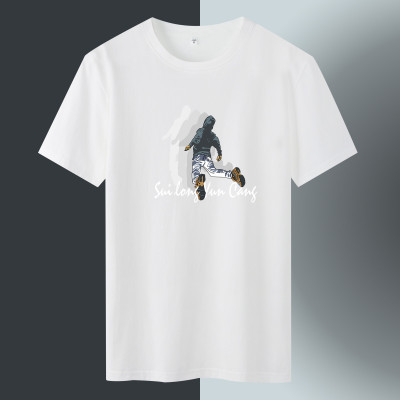 迪伽默 2020新款圆领卡通图案印花潮牌男式休闲短袖t恤
