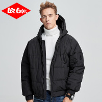 Lee Cooper2018冬季新款韩版纯色宽松bf风外套青年加厚百搭连帽棉衣