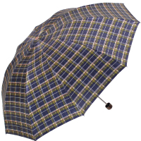 天堂伞UPF50+加大加固高密聚酯色丁格三折商务晴雨伞太阳伞359D藏绿
