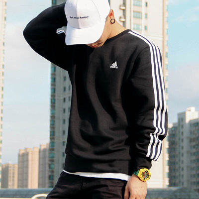 Adidas阿迪达斯男装2018秋季新款运动休闲舒适时尚套头衫卫衣S98803