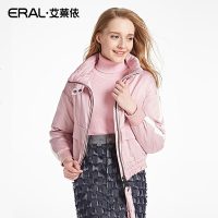 ERAL/艾莱依冬季短款拼接A字版型韩版立领短款冬羽绒衣12021-EDAA