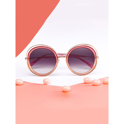 BOLON暴龙新款圆形偏光太阳镜女士潮流时尚墨镜全框个性眼镜BL6037