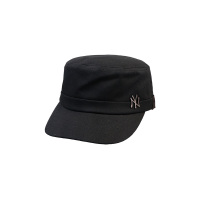 MLB美职棒NY洋基队棒球帽 韩版男女通用可调节雷锋帽子 黑色侧面铁牌小洋基