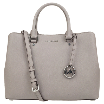 MICHAEL KORS 迈克·科尔斯 MK女包 SAVANNAH系列女士灰色皮质手提单肩斜挎包