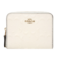 COACH 蔻驰 奢侈品 女士女生白色皮革短款钱包钱夹礼物