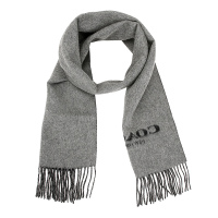 COACH 蔻驰 奢侈品 男士灰色羊毛材质双面长款围巾 F76053 BK/GY