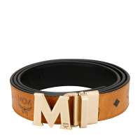 MCM 男士棕色皮革腰带皮带 MXB9SVI12CO001