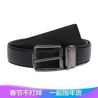 COACH 蔻驰 奢侈品 男士皮革针扣式双面腰带皮带 64099