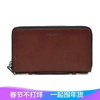 Coach 蔻驰 奢侈品 男士皮质双拉链手拿包钱包 93427