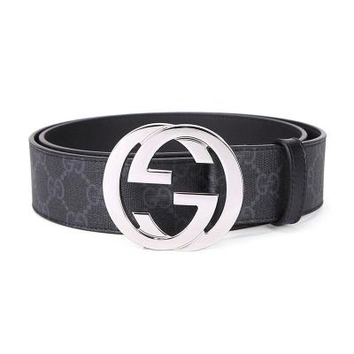 GUCCI 古驰 男士人造帆布板扣式腰带 411924 KGDHX