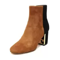 TORY BURCH 托里·伯奇 奢侈品 女士皮革粗跟短靴低筒靴 56119