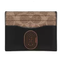 COACH 蔻驰 奢侈品 女款涂层帆布配皮卡包卡夹 76254