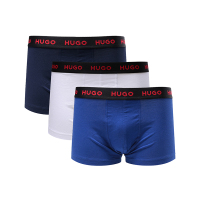 雨果博斯 HUGO BOSS 男士棉质徽标腰带低腰平角内裤三件套装50469766