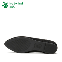 热风hotwind2018年秋季新款女士织带平底鞋低跟内增高H07W8106