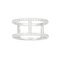 [apm MONACO]林志玲同款工字925银戒指女士时尚简约镶晶钻指环银饰品欧美风格