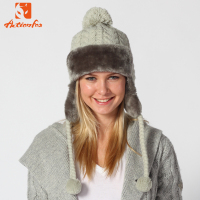 快乐狐狸（ActionFox）运动户外男女时尚针织毛线帽护耳毛绒帽1458