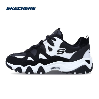 斯凯奇（SKECHERS）情侣鞋金属风厚底老爹鞋熊猫鞋休闲运动鞋88888112