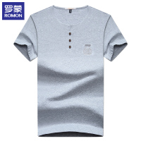 罗蒙（ROMON）短袖T恤男春夏季纯色圆领商务男士休闲polo衫