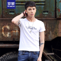 罗蒙(ROMON)夏季男士商务休闲短袖T恤J923