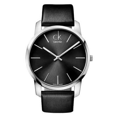 瑞士正品CK手表男士石英表纤薄带夜光手表 K2G21107
