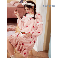 安之伴特卖长袖睡裙女冬卡通可爱加厚珊瑚绒韩版学生法兰绒睡衣家居服