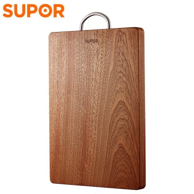 苏泊尔（SUPOR）砧板乌檀木加厚天然整木菜板实木案板面板擀面板切菜板 300*200*25 W302025AB1