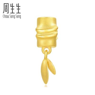 周生生(CHOW SANG SANG)金足金Charme串珠系列竹子转运珠金手链 定价