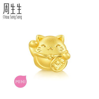 周生生(CHOWSANGSANG)黄金(足金)Charme宝贝文化祝福系列招财猫串珠92307C定价