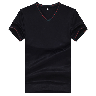 袋鼠(DAISHU) 2019夏季新品 修身V领纯色简约短袖t恤DS03T18305C