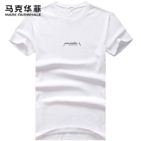 马克华菲短袖T恤男2020夏季新款韩版潮流白色印花内搭打底衫上衣