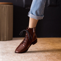 格瑞迪欧马丁靴女英伦风ins潮酷 针织粗跟中跟小短靴单靴2020年新款Z20-38