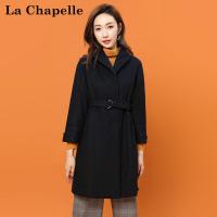 拉夏贝尔candie’s秋冬新款韩版时尚直筒显瘦羊毛呢大衣女30074143