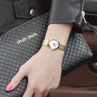 冠琴(GUANQIN)手表学生韩版简约超薄石英表防水潮流时尚腕表