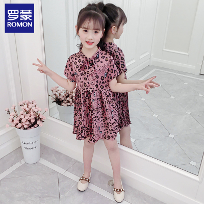 罗蒙女童连衣裙夏装2019新款儿童雪纺童装裙子女孩公主裙韩版洋气