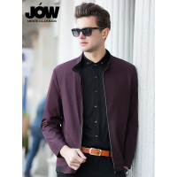 JOW 商务休闲修身版型纯色立领夹克