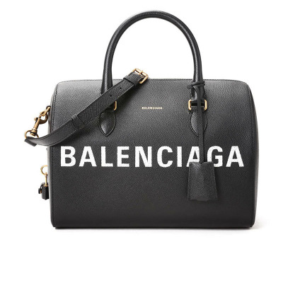 BALENCIAGA/巴黎世家 女包中号VILLE字母LOGO波士顿包 518804