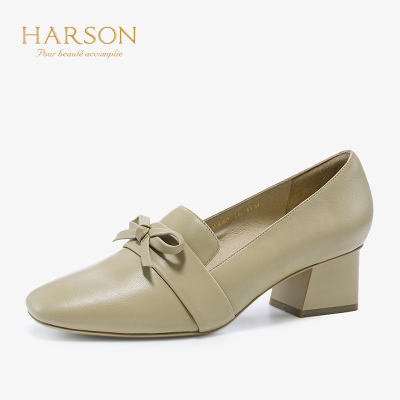 HARSON/哈森 春季羊皮蝴蝶结舒适女鞋HS92401