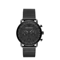 阿玛尼（ Emporio Armani）手表 编织钢带欧美经典商务时尚休闲石英男士腕表 AR11264