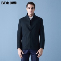 EVE de UOMO/依文西服男秋季商务立领蓝色大衣休闲单西EA760153