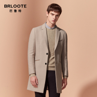 Brloote/巴鲁特男士羊毛呢子大衣 时尚修身中长款外套风衣 秋冬装