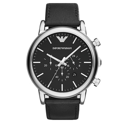 阿玛尼(Emporio Armani)手表 皮质表带经典休闲时尚石英男士腕表