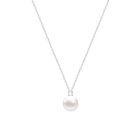 施华洛世奇项链镶钻珍珠银白色女吊坠气质时尚欧美锁骨链