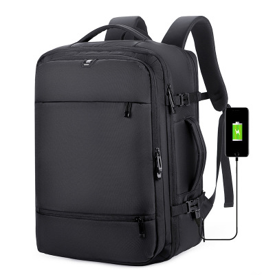新款扩容防水大容量行李背包男士电脑包商务旅行双肩包男