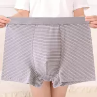 纯棉男士内裤中腰平角裤加肥加大码胖子透气宽松四角裤头夏季