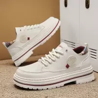 马丁鞋男士低帮英伦工装皮鞋日常休闲百搭秋冬季厚底增高小白男鞋